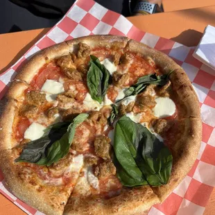 Margherita Pizza with sausage