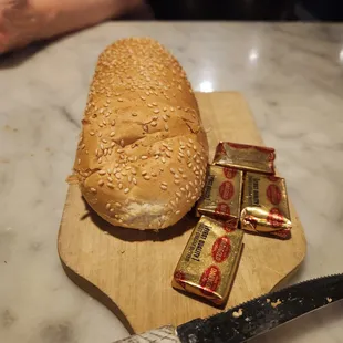 Bread is served hot.
