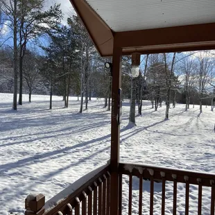 View from the cabin front porch