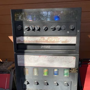 Snack machine takes quarters ($1)