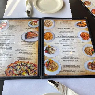 a menu for a restaurant