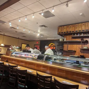 people at the counter