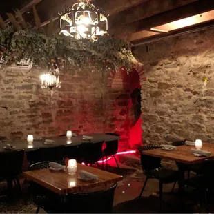 Part of historic basement (with old bank vault still remaining).