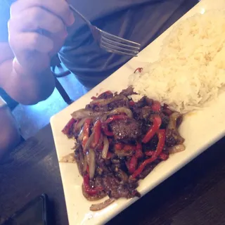 Spicy Lemongrass Beef with Jasmine Rice