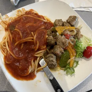 Italian sausage &amp; spaghetti