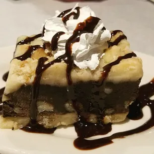 The chocolate macadamia nut dessert.