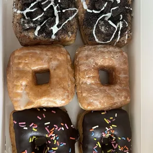 Oreo, vanilla, and chocolate sprinkles