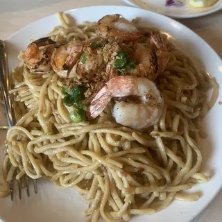 57. Garlic Noodle with BBQ Prawns