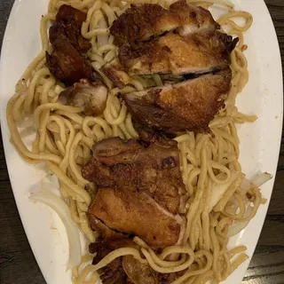 60. Garlic Noodle with Five Spice Chicken