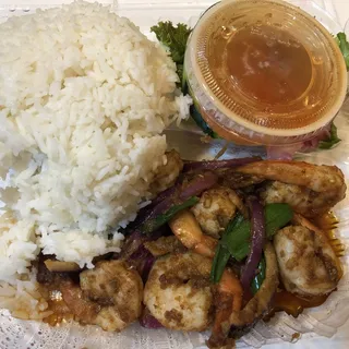 43. Spicy Satay Shrimp Rice Special