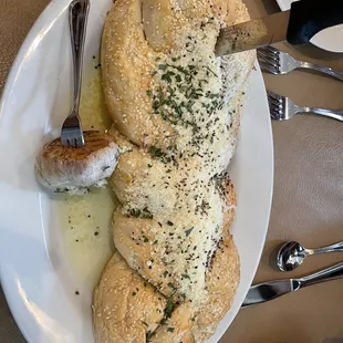 Village bread with roasted garlic