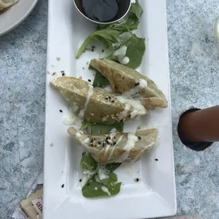 Edamame potstickers