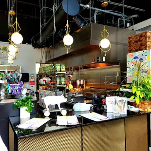 Extremely well decorated and modern feeling counter/kitchen area