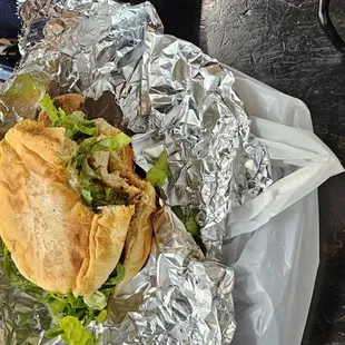 The grilled chicken sandwich