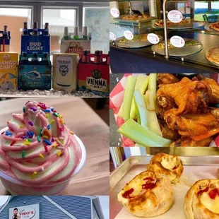 a variety of food items