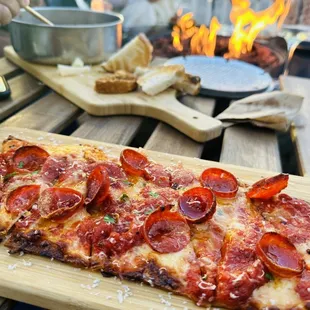 Hot Honey Pepperoni Flatbread