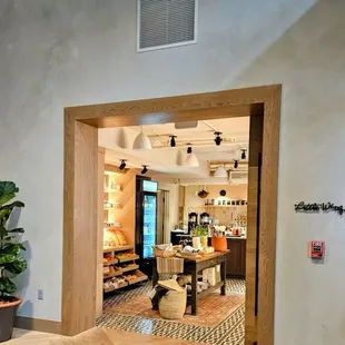 Lobby entrance to cafe