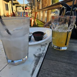 Watermelon colada and mangonada