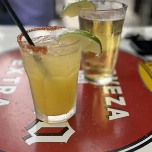 Their ranch water Margarita and beer