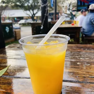 a glass of orange juice