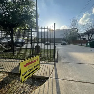 overflow parking behind the Kipling school lot