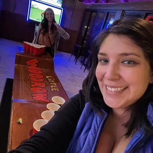 a woman taking a selfie