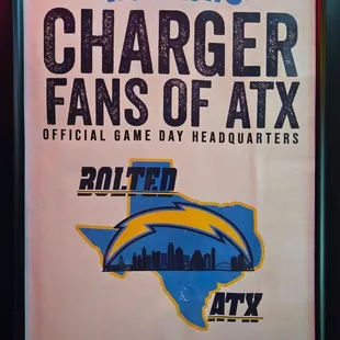 If you are a san diego chargers fan we meet here every Sunday for game day :)