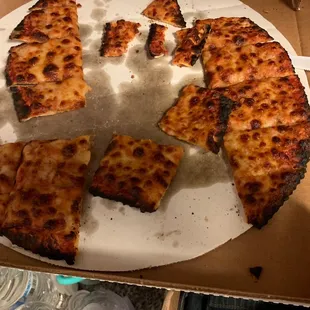 Burned pizza
