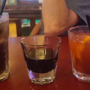 Rum and root beer, khalua, double old fashioned