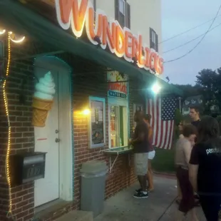 outside