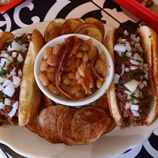 Another Daily Dinner Special 
Came with a dessert choice from our bakery line. 
Michigan Hotdogs, with chips, and a cup of baked beans