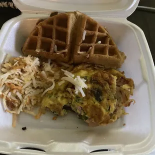 food, waffles
