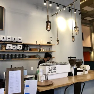 a man working behind the counter