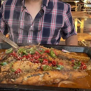 Fried catfish with Liu Homestyle sauce