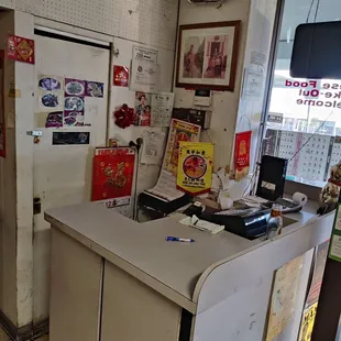 Order and pay here... In the corner to the right of the entrance