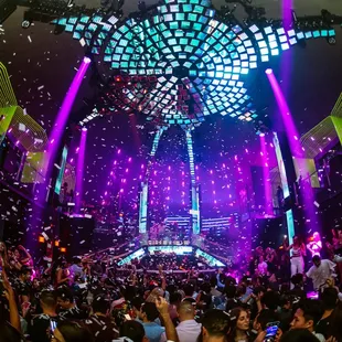 a crowd of people at a party