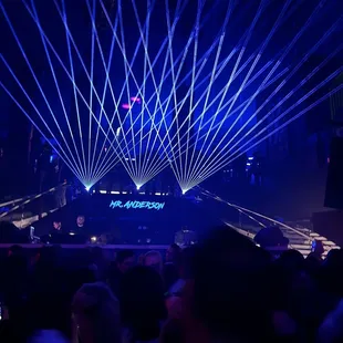 a crowd of people watching a show