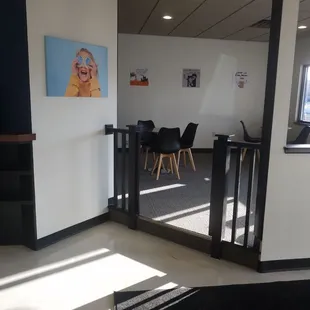 Nice seating area to the right of entry.