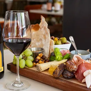 Enjoy a wine &amp; cheese plate at LIVA