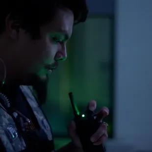 Players are equipped with radios and earpieces for discreet communication.