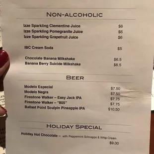 Special menu