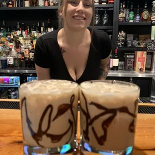 Leah and her specifically mixed drinks!!!