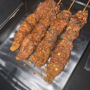 Beef skewers