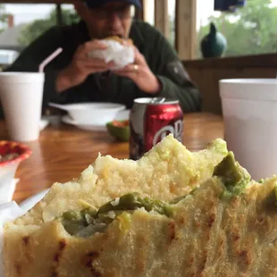 Nopalitos gordita. Delicious, hot, and fresh!