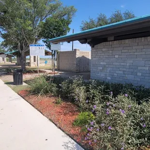 Nice landscaping and picnic tables