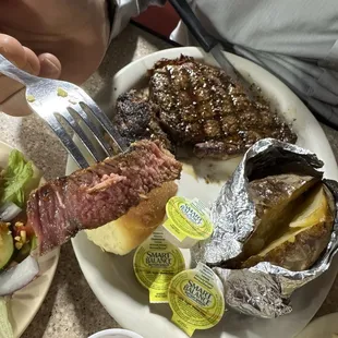 Ribeye steak - hubby loved it