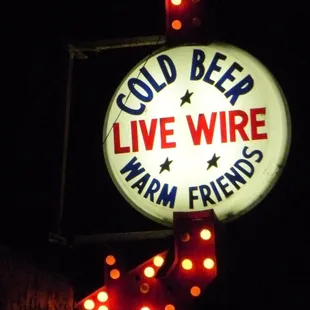 Sign at night