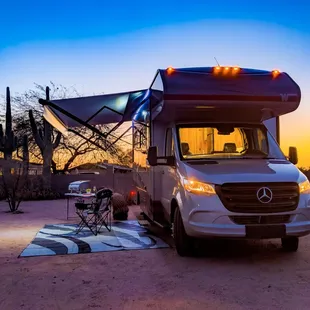 Awnings, slide outs, solars, generators are all part of your vehicle rental.