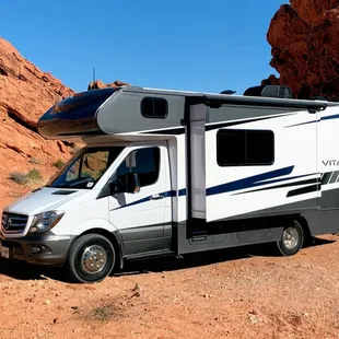 Live2RV enjoying the Moab.  The mountain-biking we found here was some of the best, especially the slick rocks.