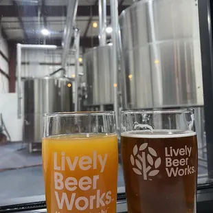 Tried the Tangerine  Cream Ale  and the Amber Lager .
